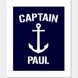 Nautical Captain Paul Personalized Boat Anchor Posters and Art